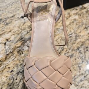 Vince Camuto Beige Woven Heels